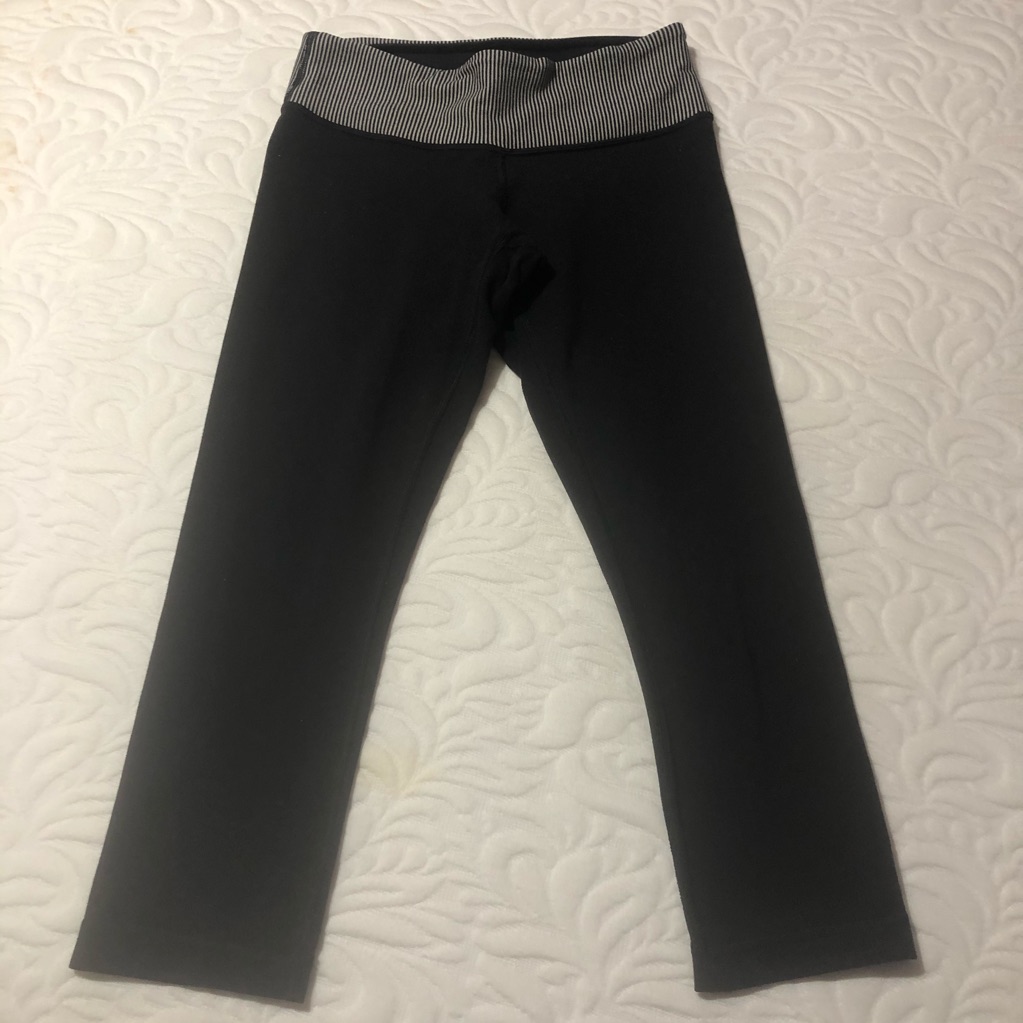 Lululemon Cropped Workout Leggings Black Size:4